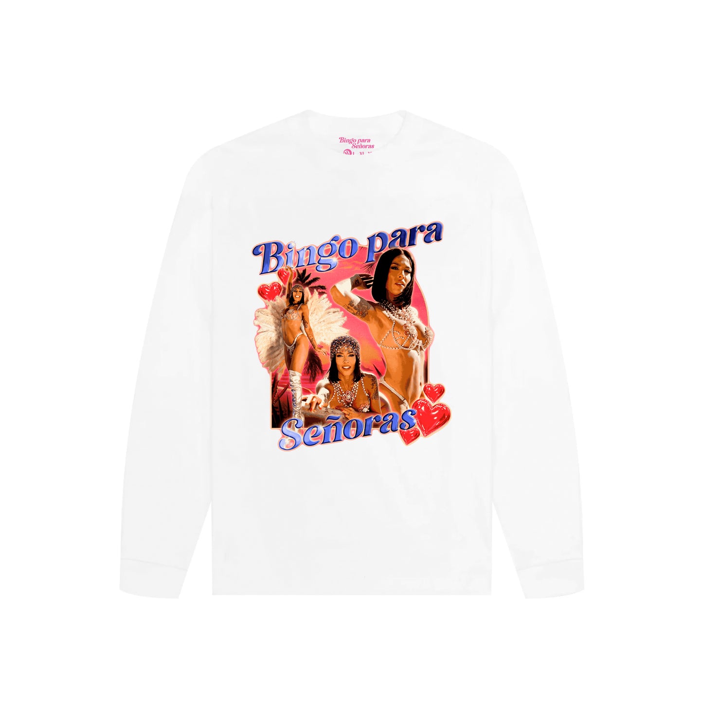 Tropical Vibes Camiseta Blanca (Manga Larga)